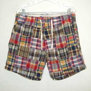 KIEL JAMES PATRICK'S Summer Soiree Indian Madras Patchwork Shorts Size 36